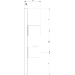Alternative view of Gessi SHOWER miscelatore termostatico doccia a parete, 1 uscita, senza corpo incasso, finitura Finox 20182#149
