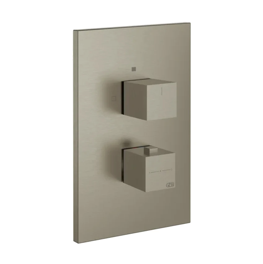 Gessi SHOWER miscelatore termostatico doccia a parete, 1 uscita, senza corpo incasso, finitura Finox 20182#149