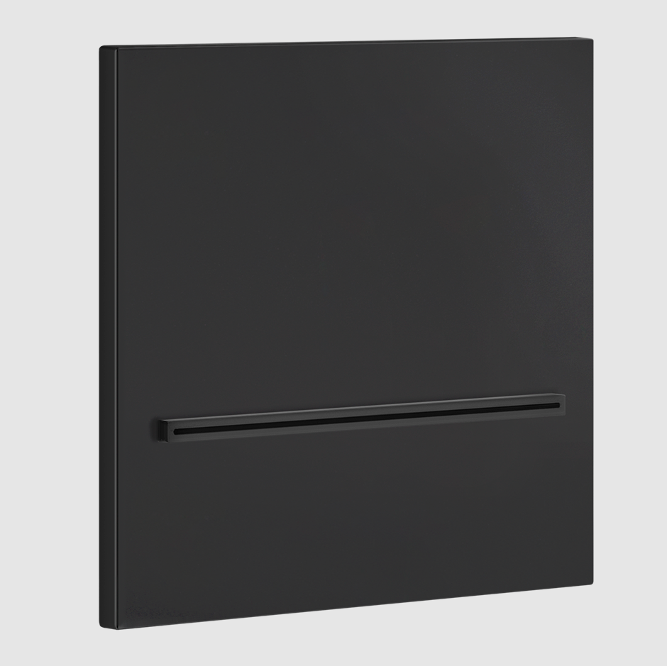 Gessi SHOWER Bocca doccia a parete a cascata, comando remoto non incluso, finitura Matte Black 20295#299